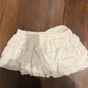 Hollister White Eyelet Skort